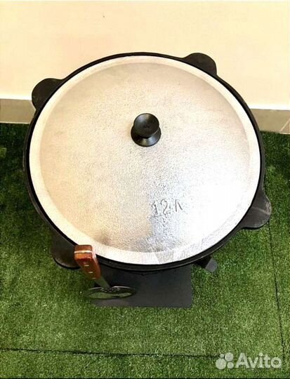 Казан чугунный 12 литров + печь + Шумока