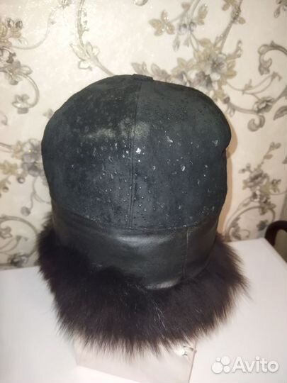 Шапка женская с натуральным мехом