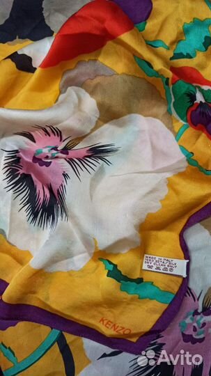 Kenzo палантин 175x65 шелк италия оигинал