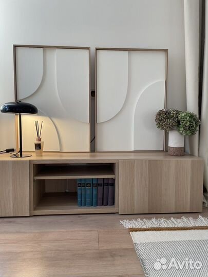 Современное панно (мдф в эмали + шпон дуба)