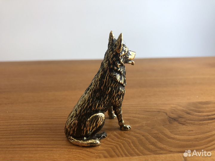 Фигурка Статуэтка Овчарка бронза