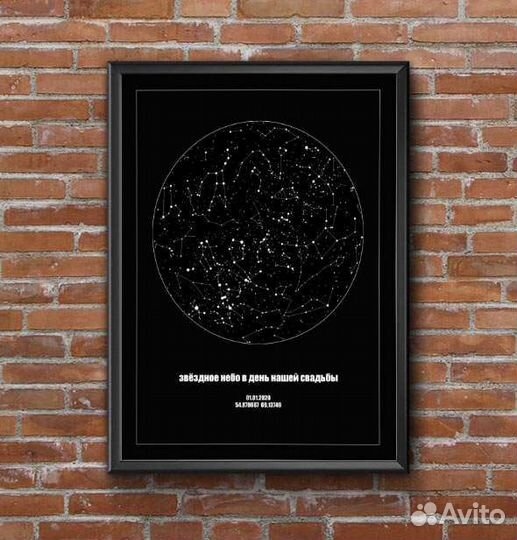 Креативный подарок- карта звёздного неба