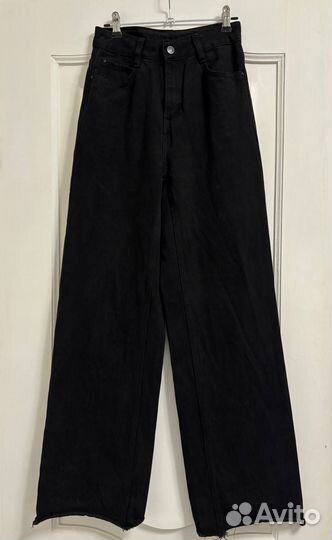 Джинсы чёрные прямые