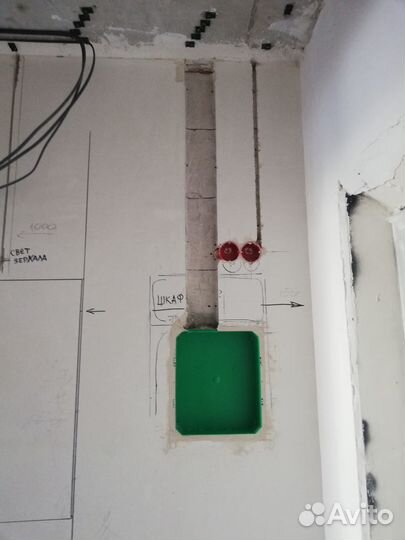 Услуги Электрика. Монтаж проводки. Штробление