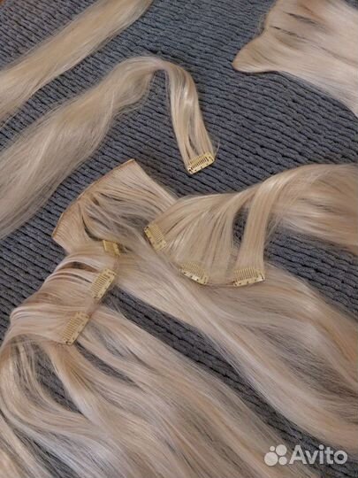 Трессы волосы на заколках 70 см