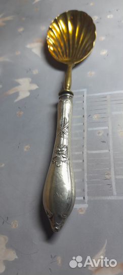 Винтажные ложка-ракушка СССР.серебро