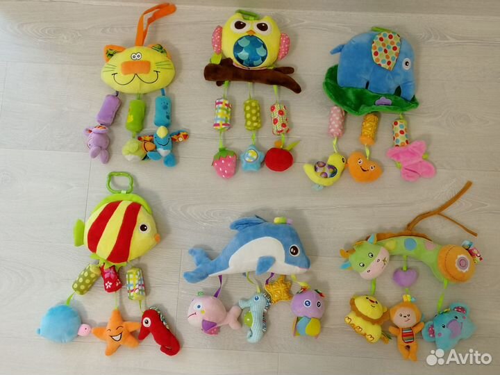Развивающие музыкальные игрушки, спирали на кроват