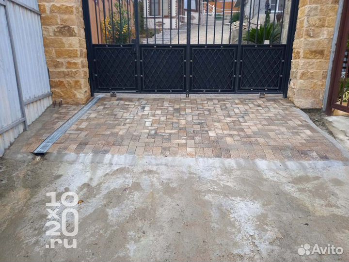 Тротуарная плитка, брусчатка, бордюры