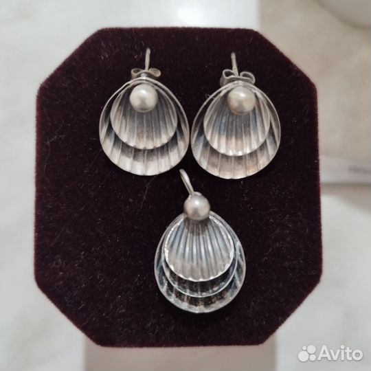 Серьги янтарь 925, СССР идеаль