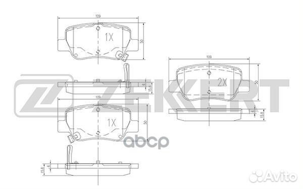 Колодки задние Toyota/Zekkert/ BS1946 Zekkert