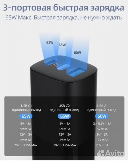 Зарядное устройство 20 33 65 100w 1+ rlm oppo xiao