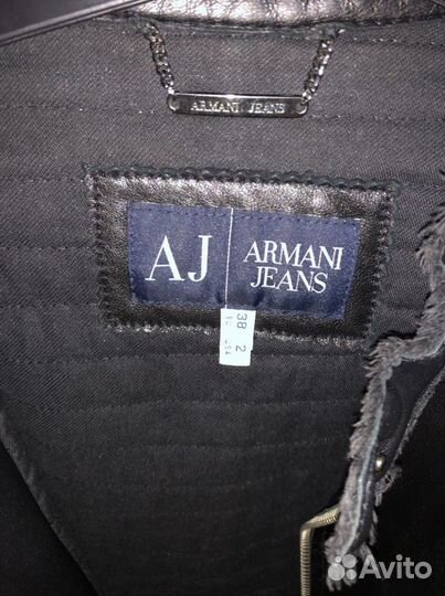 Кожаная куртка Armani Jeans