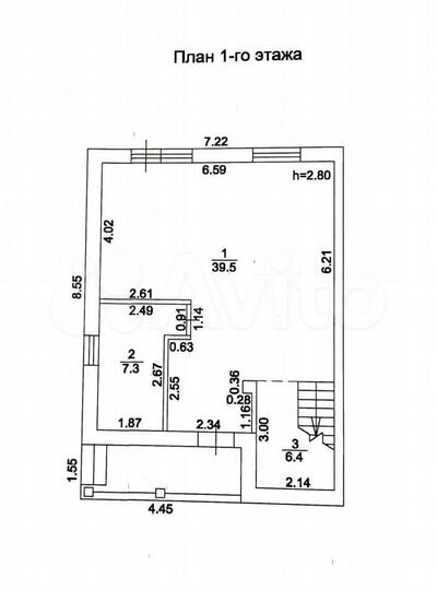 Таунхаус 108 м² на участке 3 сот.