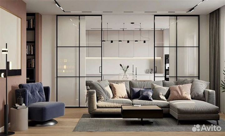 Раздвижные перегородки из стекла