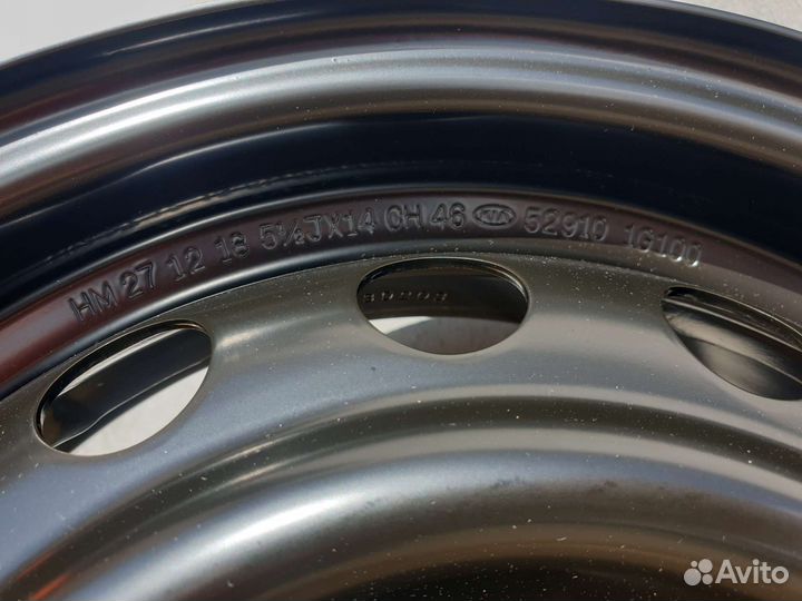 Диск колеса стальной R14 Kia Rio Hyundai Accent