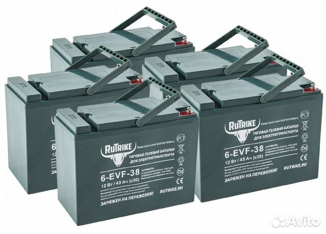 Комплект тяговых гелевых аккумуляторов RuTrike 6-E