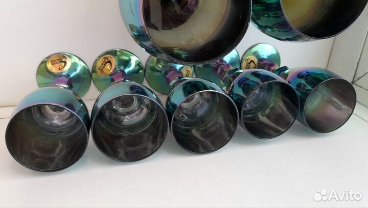 Бокалы радужные. Винтаж. Цена за всё