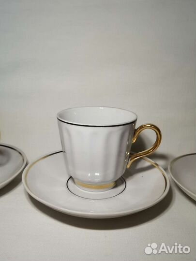 Чашка с блюдцем фарфор кофейная СССР