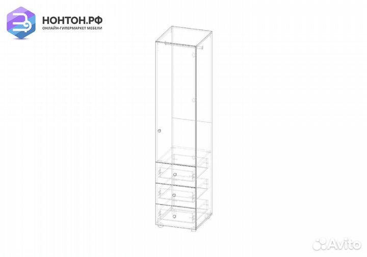 Пенал комбинированный Мийа-3А шк-004 ясень шимо св