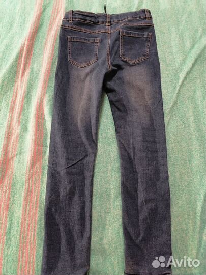 Джинсы для девочки утеплённые