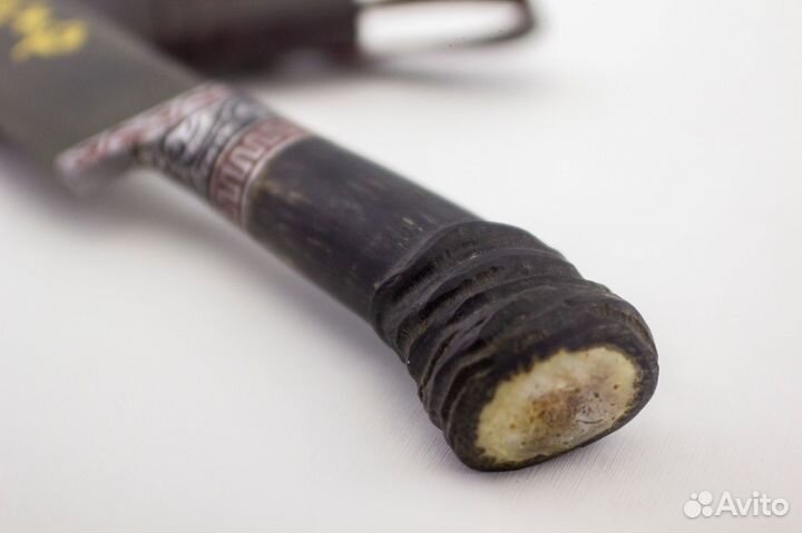 Пчак большой шеф, гарда гравировка рог архара, шх