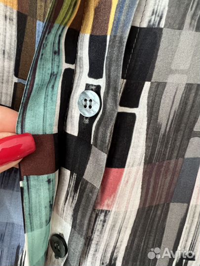 21 23 25 Блуза блузка рубашка Marina Rinaldi шелк