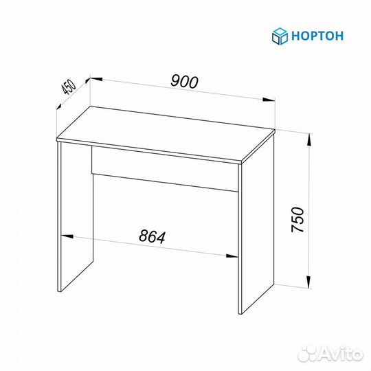 Стол письменный компьютерный Арк Дуб Сонома