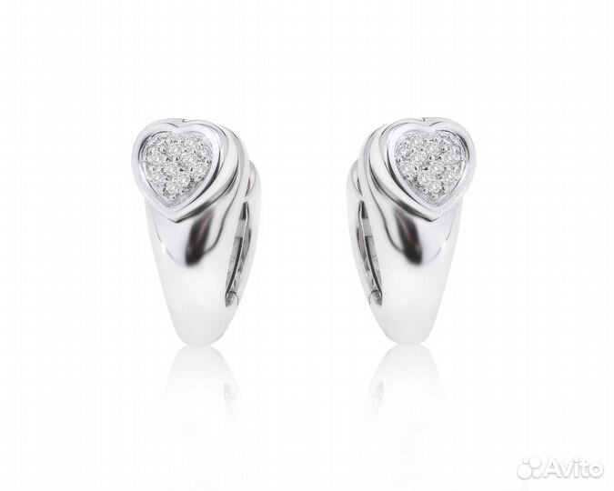 Золотые серьги Piaget Heart