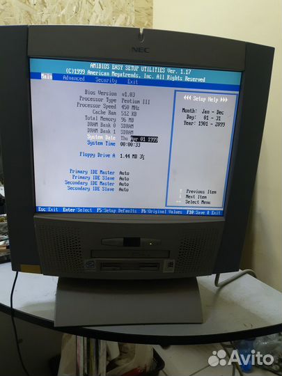 Ретро Моноблок Nec z1, Pentium III, в коллекцию