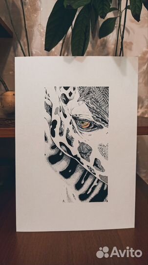 Постер для интерьера/ Графика животные/ картина