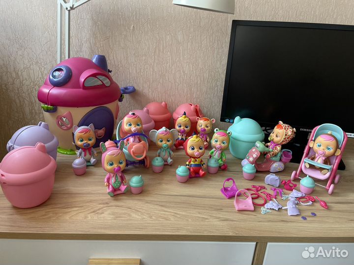 Куклы домик коляска cry babies magic tears