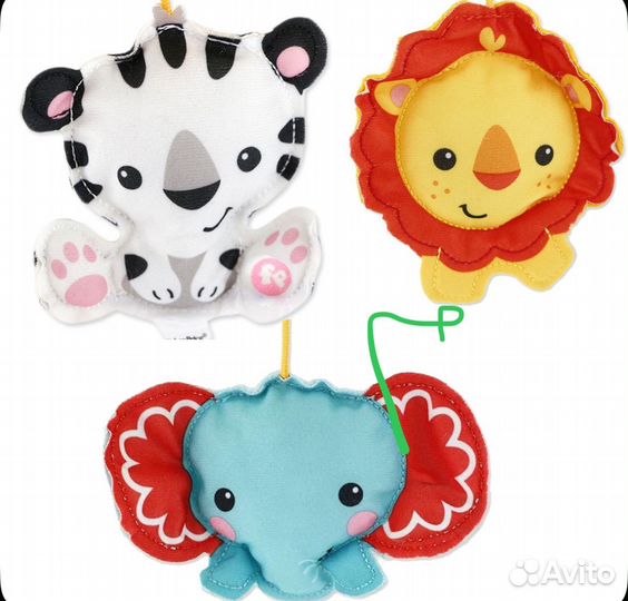 Мобиль 3 Друзья из тропического леса Fisher-Price