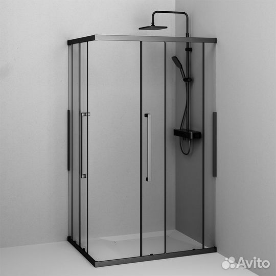 Душ. уголок AM.PM 117,8cm Черный мат w84g-403-120