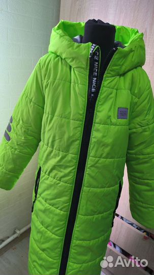 Пальто зимнее для девочки ростом 140-146