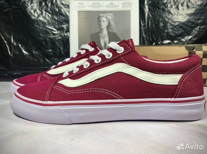 Кеды vans красные