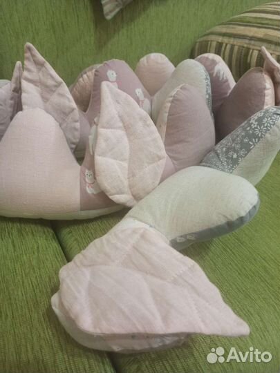 Бортики в кроватку для девочки