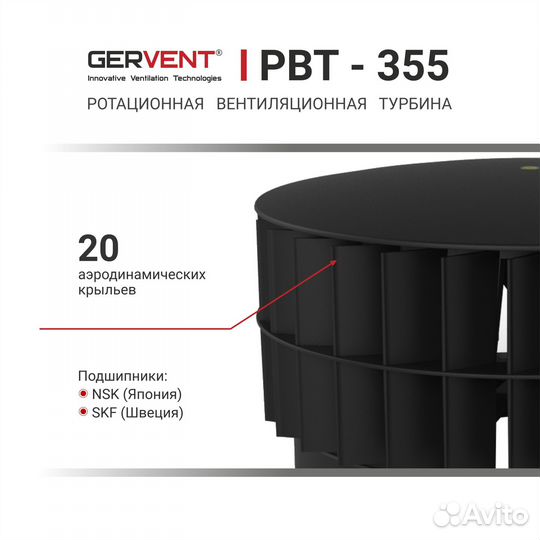 Gervent, Дефлектор вентиляционный 355 мм