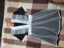 Школьное платье с фартуком 128