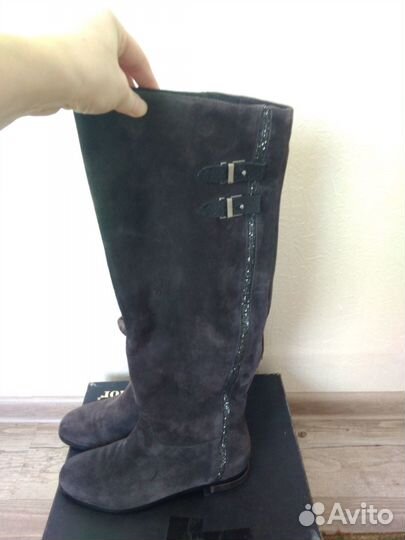 Сапоги зимние натур.замша 38 размер