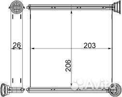 AH256000S Радиатор отопителя салона Mahle behr
