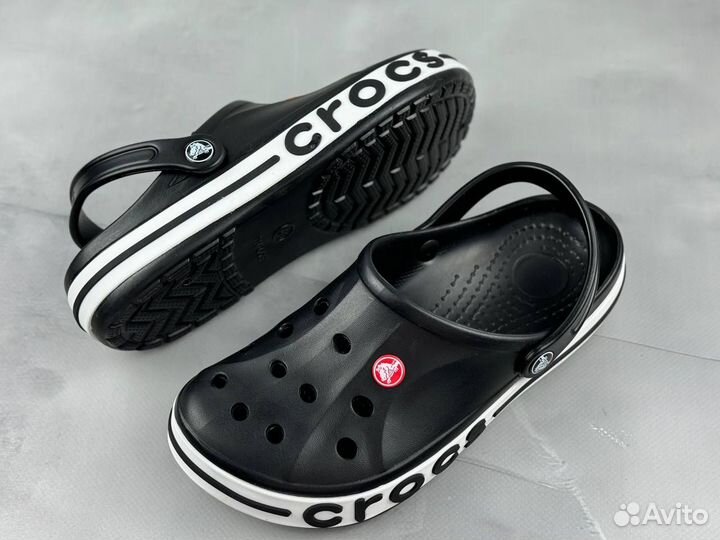 Мужские шлёпки кроксы сланцы Crocs Black