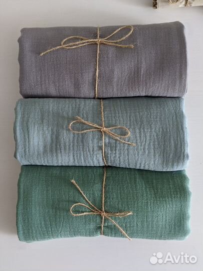 Большая пелёнка из муслина 120*100см