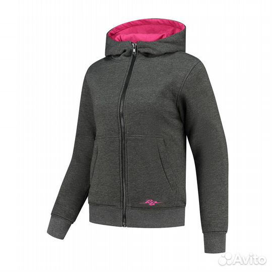 Motorradjacke Rusty Stitches Wendy Damen Grau-Rosa Rosa, Grau