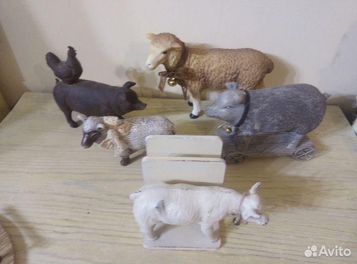 Фигурки животных в стиле фарм-хаус
