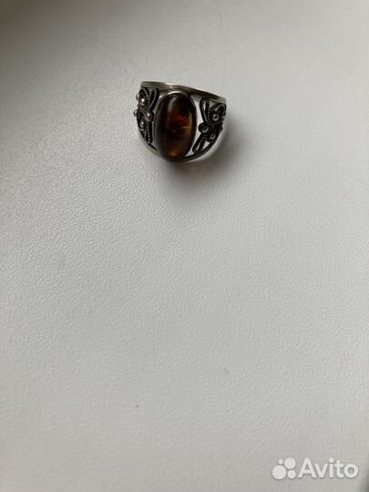 Кольцо с янтарем СССР
