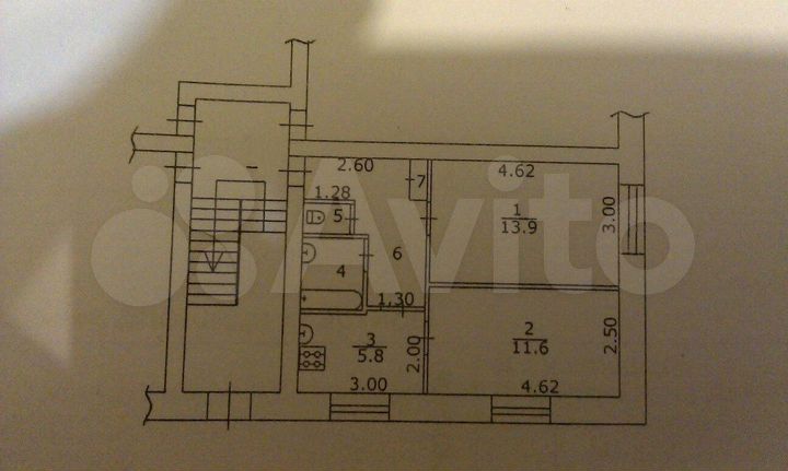2-к. квартира, 40,2 м², 1/4 эт.