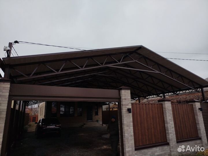 Навесы для автомобиля под ключ