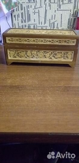 Деревянная резная шкатулка СССР 1970г.г