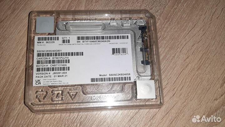 SSD intel D3-S4510 240 GB новый