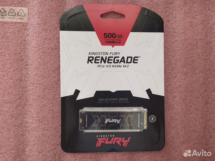 SSD Kingston fury Renegade M.2 2280 500 гб
